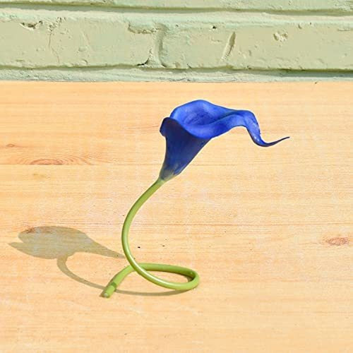 20 Blue Artificial Calla Lily Flowers Mandys Latex 35cm 5