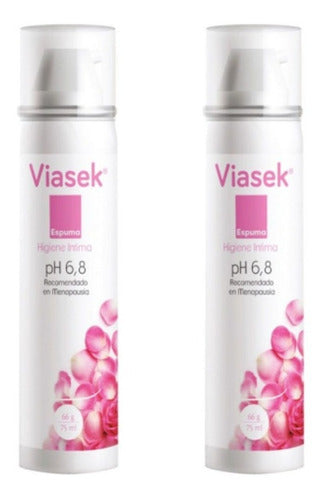 Viasek Combo Intimate Hygiene Foam 6.8 pH 75ml x 2 Units 1