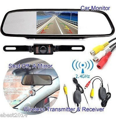 4.3" TFT LCD Car Monitor + Wireless Reverse Camera 2