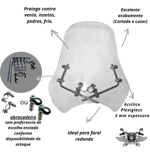 Bolha Parabrisa Para Moto Honda Twister 250  - Cristal 1