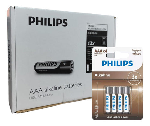 Philips Pack X48 AAA Alkaline Batteries 1.5V Long Lasting 0