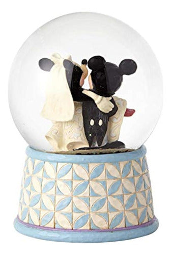 Enesco Disney Tradiciones Mickey Y Minnie Boda Bola De Agua 1