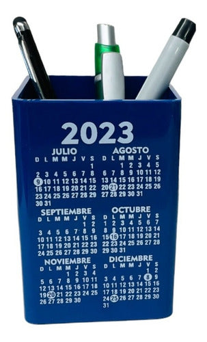 100 Colorful Pen Holders with Logo and 2019 Calendar 3