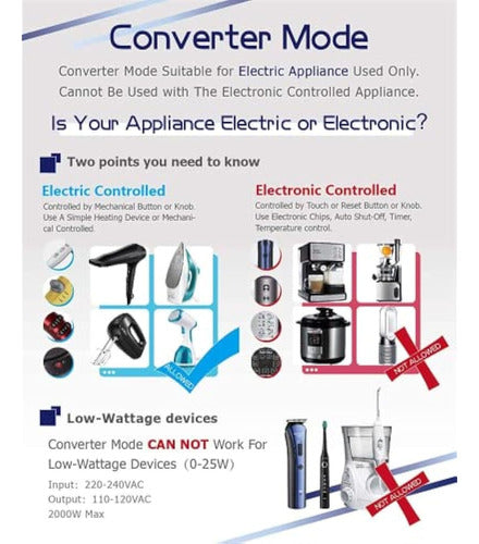 Generic 2000 W Voltage Converter, 220 V to 110 V, Converter 6