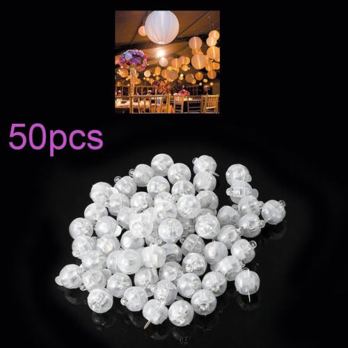 50 Led Ball Lamps Balloon Light Para Paper Lantern Wedding P 1