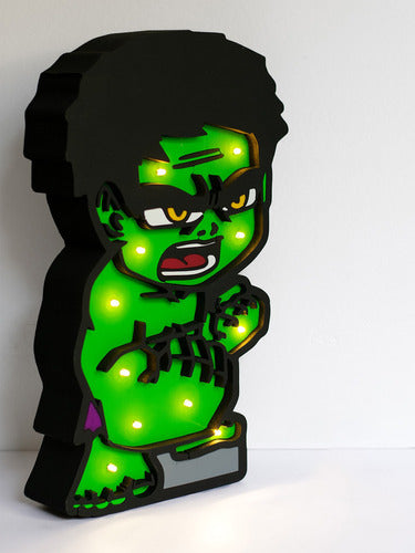 Lámpara Led Modelo Hulk Con Luz, Decoración, Cumpleaños 1