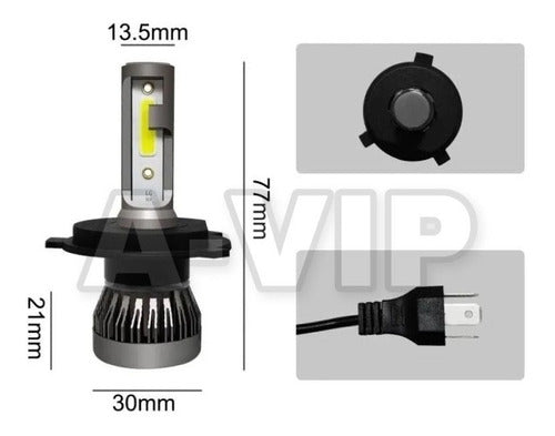 Lux Led Mini Cree Led Y3 Moto H4/HS1 Alta/Baja Led Ultra Slim A-VIP 1