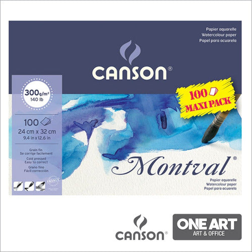 Canson Montval Watercolor Paper Block 24x32 300g Maxipack 100 Sheets 3
