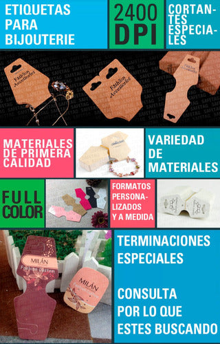 100 Tarjetas Personales Premium 9x5 Laminados - Troquel Tags 6