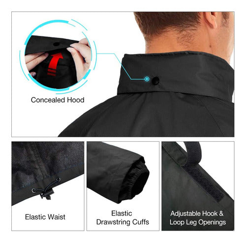 Traje Lluvia Tidewe Impermeable Transpirable Ligero Talla Xl 4