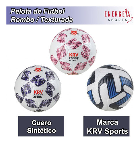 KRV Sports Synthetic Leather Soccer Ball No. 5 - Training and Game 6