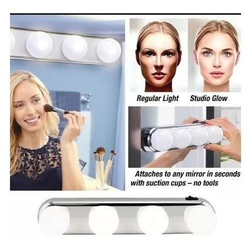 BAW Led Lights X4 Battery-Powered Makeup Mirror Vanity Lights 2