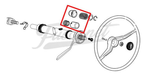 VW Fusca Kit Rulemán Columna De Dirección Fusca Brasilia V 1