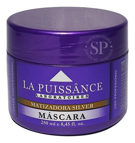 Shampoo + Máscara Matizador Silver La Puissance Violeta 4