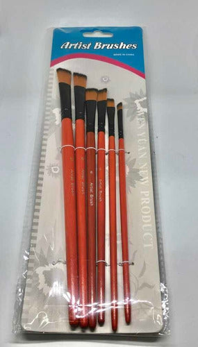 Artist Brushes 18 Brushes in 3 Sets of 6 Units (Similar to Marta) Wooden Handle 2