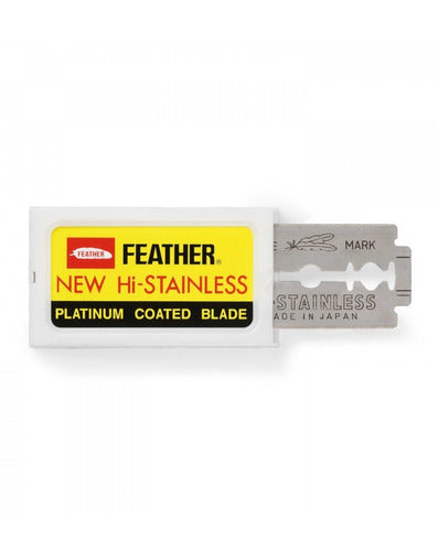 Feather New Hi-Stainless Double Edge Razor Blades (10 Blades) 1