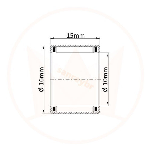 Kit 4 Rolamentos Hk101615 Ø10xø16x15mm 1