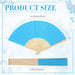 Yinkin Folding Fans Bamboo and Paper Handheld Folded Fans for Decor, Weddings Blue 5