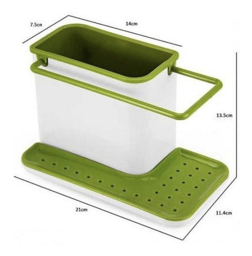 Bigbro Kitchen Sink Organizer with Sponge Brush and Cloth Holder 2