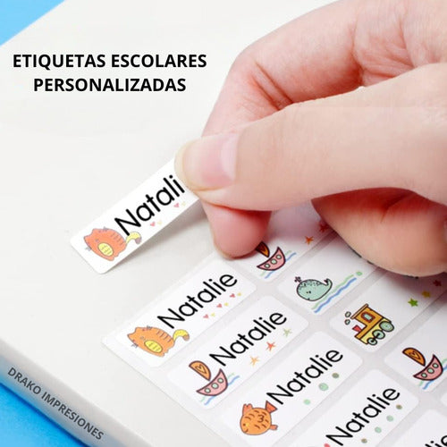 Sticker Etiquetas Personalizadas Para Útiles Escolares 1