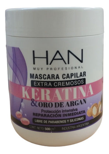 Han Crema De Peinar + Mascara Keratina Fortalecedor 2