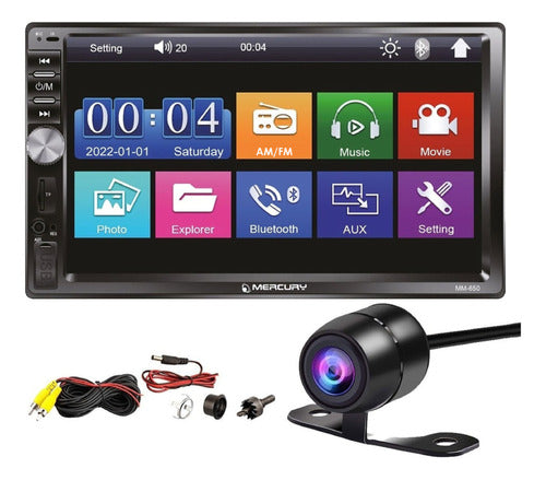 Mercury 7 Inch Touchscreen Bluetooth Stereo with Parking Camera 0