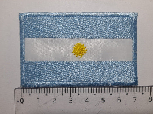 Parche Aplique Aplicacion Bordado Bandera Argentina 7x4cm. 1