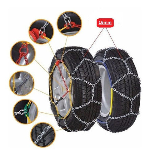 Snow and Mud Chains for SUVs 255/55/18 - 225/55/18 1
