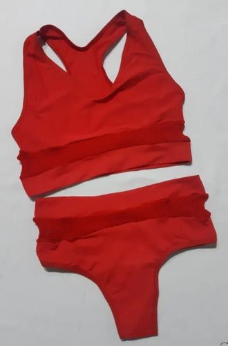 Letícia Conjunto De Lycra / Red Top Y Culotte 5