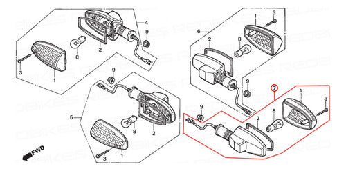 Giro Trasero Honda Falcon Nx 400 2012 Original Izquierdo Gh 2