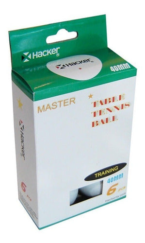 Hacker Pelotas De Ping Pong Master White 1* Full 0