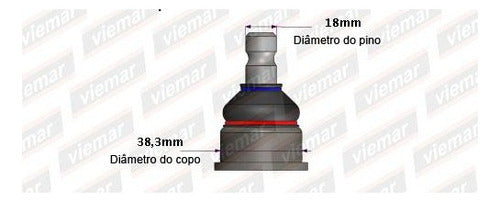 Viemar Suspension Ball Joint Kit X2 for Renault Kangoo 2 2018+ 1