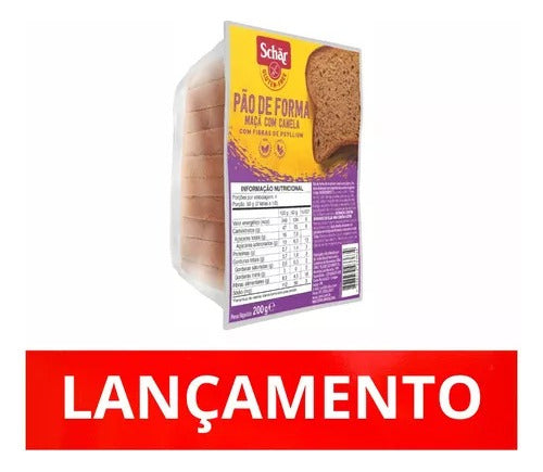 Kit 2 Pão Vegano Maça C Canela Schar S Glúten 200g 0