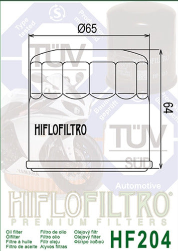 Hiflofiltro Oil Filter for Voge 500DS - 500DSX - 500R RP 1