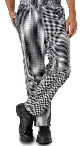 Nautical Cook's Pants in Houndstooth Gabardine Fabric 1
