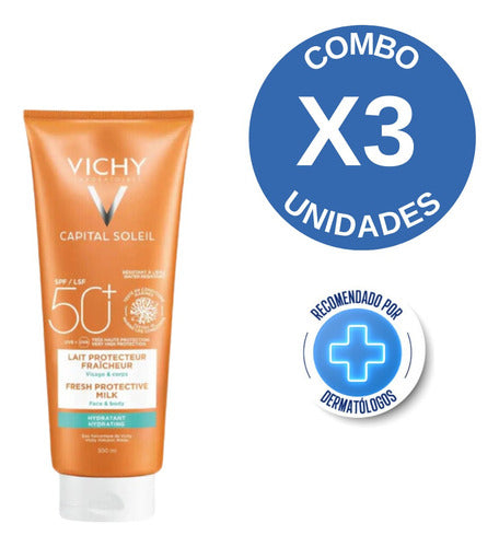 Vichy Capital Soleil Fps50 Beach Familiar 300 Ml Combo X3 1