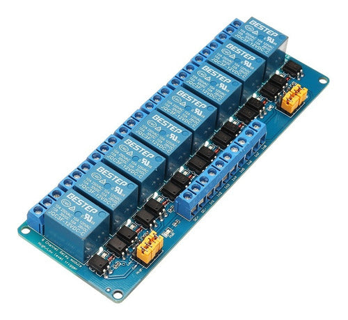 8-Channel Optoacoupled 5V Relay Module - High and Low Trigger for Arduino 1