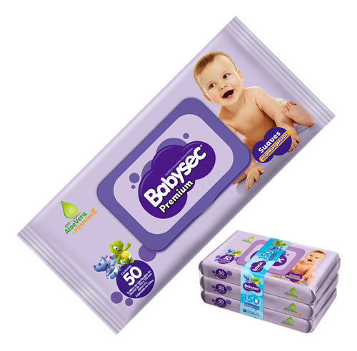 Toallitas Húmedas Hipoalergénicas Para Bebe Babysec 150 Uni 0