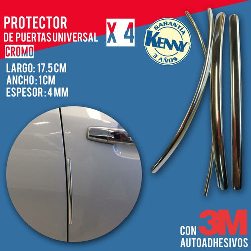 Kenny Molduras Honda Civic 2006 Door Protector Chrome X 4 Units 1