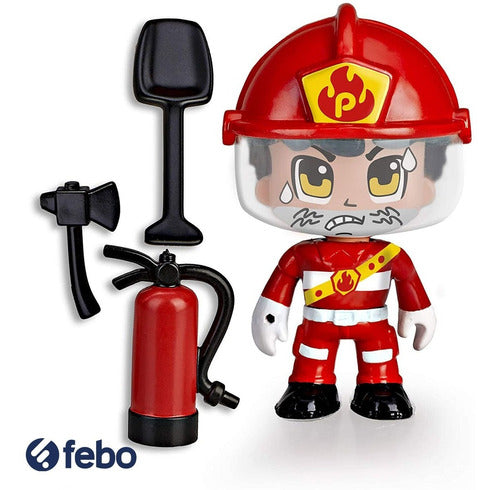 Kit Famosa Pinypon Estación De Trabajo Bombero +figura  Febo 1