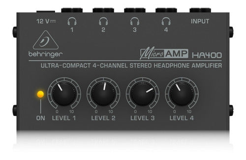 Behringer Amplificador De Auriculares Ha400 Micro Amp 2