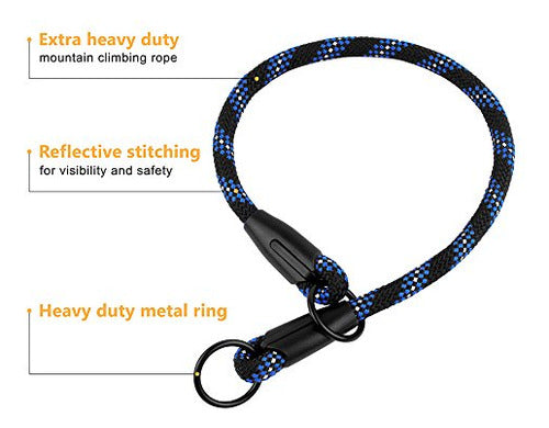 Fofun Bronze Rope Collar for Dogs, Small, Medium, Large 1