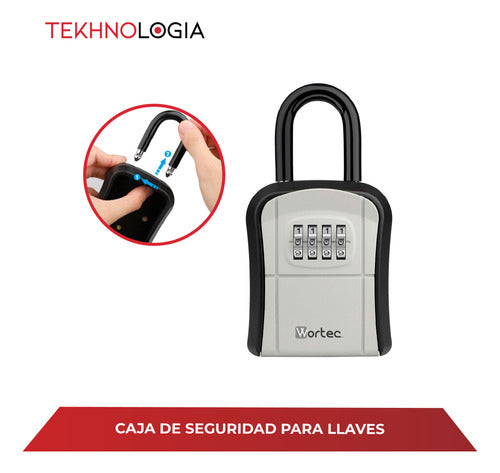 Candado Caja Cuerpo Metal Para Llaves Seguridad Wortec 2