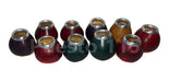 Set of 12 Calabash Mate Cups with Metal Rim and Bombilla Wholesale Pack 2