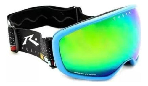 Rusty Antiparra Para Nieve Ski Tek C2 Espejado Verde 1