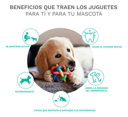 Pawfy Pelota Juguete Anti Estres Chifle Para Perros 7,5cm 7