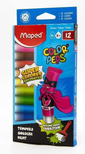 Temperas Maped Color Peps X12 Colores Brillantes 0