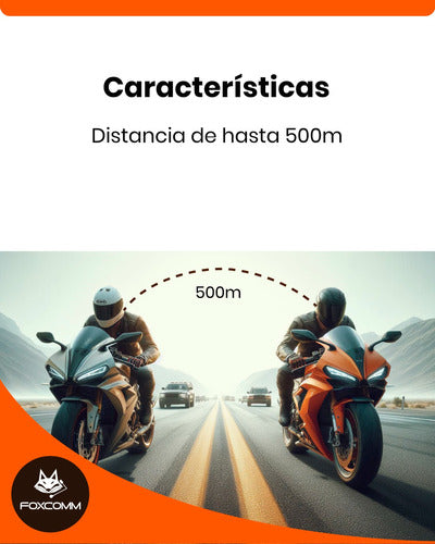 Intercomunicador Bluetooth Para Casco Moto Fox Fx-32i Packx2 4