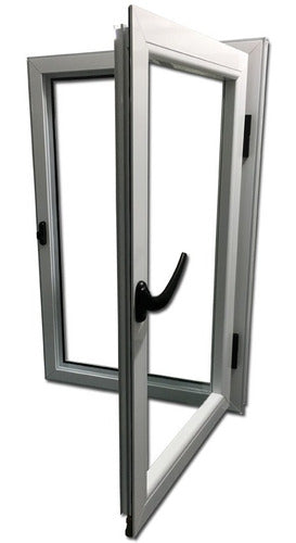 Calum Ventana De Aluminio Batiente Proyectante Tabaquera 50x80 Cm! 1