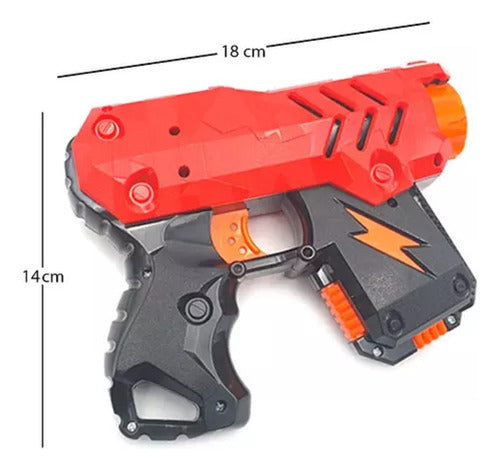 Pistola Lança Dardos Soft Bullet Hunter Vermelha 18cm 575 1